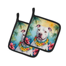Load image into Gallery viewer, Pit Bull Terrier Luau Pot Holders - Set of 2 Decorative Kitchen Helpers | Made in the USA