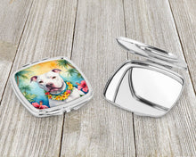 Load image into Gallery viewer, Pit Bull Terrier Luau Compact Mirror – Stylish Purse Mirror with Artistic Covers