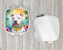 Load image into Gallery viewer, Pit Bull Terrier Luau Compact Mirror – Stylish Purse Mirror with Artistic Covers
