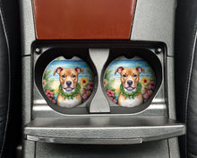 Load image into Gallery viewer, Pit Bull Terrier Luau Car Coasters – Set of 2 - Absorbent Stone with Fun &amp; Functional Artwork