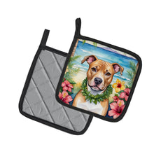 Load image into Gallery viewer, Pit Bull Terrier Luau Pot Holders - Set of 2 Decorative Kitchen Helpers | Made in the USA