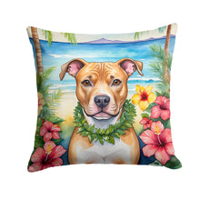 Load image into Gallery viewer, Pit Bull Terrier Luau Throw Pillow - 14x14 Decorative Pillow – Art for Your Home &amp; Patio