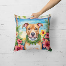 Load image into Gallery viewer, Pit Bull Terrier Luau Throw Pillow
