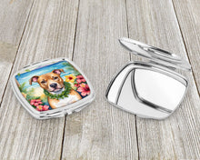 Load image into Gallery viewer, Pit Bull Terrier Luau Compact Mirror – Stylish Purse Mirror with Artistic Covers