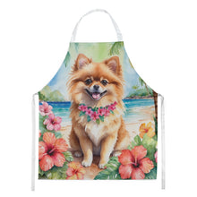 Load image into Gallery viewer, Pomeranian Luau Apron – Artist-Designed Kitchen, BBQ &amp; Craft Apron