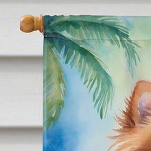 Load image into Gallery viewer, Pomeranian Luau House Flag