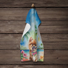 Load image into Gallery viewer, Pomeranian Luau Kitchen Towel