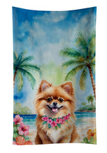 Load image into Gallery viewer, Pomeranian Luau Kitchen Towel