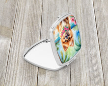 Load image into Gallery viewer, Pomeranian Luau Compact Mirror – Stylish Purse Mirror with Artistic Covers