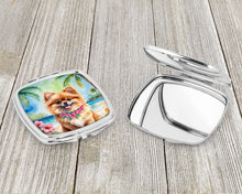 Load image into Gallery viewer, Pomeranian Luau Compact Mirror – Stylish Purse Mirror with Artistic Covers