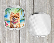 Load image into Gallery viewer, Pomeranian Luau Compact Mirror – Stylish Purse Mirror with Artistic Covers