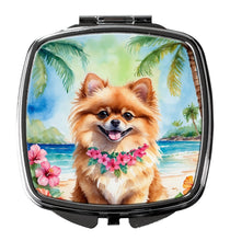 Load image into Gallery viewer, Pomeranian Luau Compact Mirror – Stylish Purse Mirror with Artistic Covers