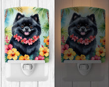Load image into Gallery viewer, Pomeranian Luau Ceramic Night Light
