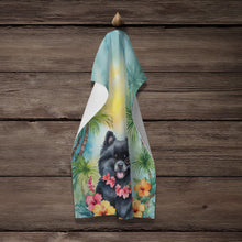 Load image into Gallery viewer, Pomeranian Luau Kitchen Towel