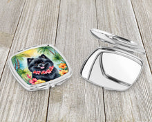 Load image into Gallery viewer, Pomeranian Luau Compact Mirror – Stylish Purse Mirror with Artistic Covers