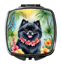 Load image into Gallery viewer, Pomeranian Luau Compact Mirror – Stylish Purse Mirror with Artistic Covers