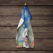 Load image into Gallery viewer, White Poodle Luau Kitchen Towel