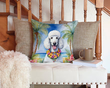 Load image into Gallery viewer, White Poodle Luau Throw Pillow - 14x14 Decorative Pillow – Art for Your Home &amp; Patio