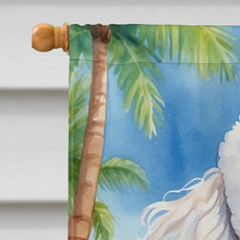 Load image into Gallery viewer, White Poodle Luau House Flag