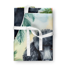Load image into Gallery viewer, Black Poodle Luau Apron – Artist-Designed Kitchen, BBQ &amp; Craft Apron