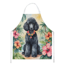 Load image into Gallery viewer, Black Poodle Luau Apron – Artist-Designed Kitchen, BBQ &amp; Craft Apron
