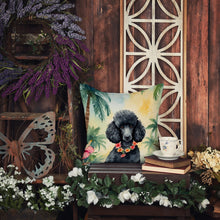 Load image into Gallery viewer, Black Poodle Luau Throw Pillow