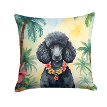 Load image into Gallery viewer, Black Poodle Luau Throw Pillow