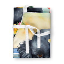 Load image into Gallery viewer, Black Poodle Luau Apron – Artist-Designed Kitchen, BBQ &amp; Craft Apron