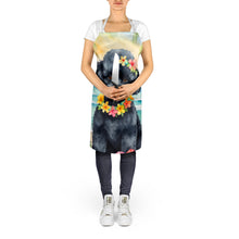Load image into Gallery viewer, Black Poodle Luau Apron – Artist-Designed Kitchen, BBQ &amp; Craft Apron