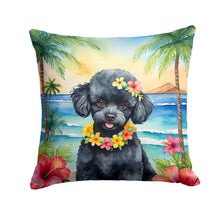 Load image into Gallery viewer, Black Poodle Luau Throw Pillow