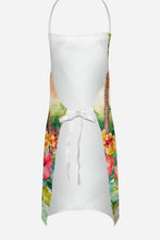 Load image into Gallery viewer, Chocolate Poodle Luau Apron – Artist-Designed Kitchen, BBQ &amp; Craft Apron