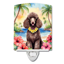 Load image into Gallery viewer, Chocolate Poodle Luau Ceramic Night Light