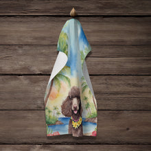 Load image into Gallery viewer, Chocolate Poodle Luau Kitchen Towel