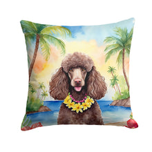 Load image into Gallery viewer, Chocolate Poodle Luau Throw Pillow