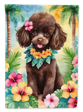 Load image into Gallery viewer, Chocolate Poodle Luau House Flag