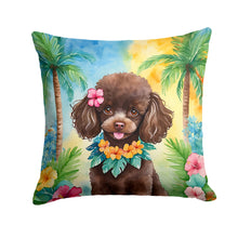 Load image into Gallery viewer, Chocolate Poodle Luau Throw Pillow