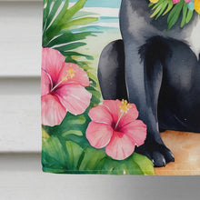 Load image into Gallery viewer, Black Pug Luau House Flag