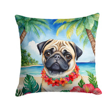 Load image into Gallery viewer, Pug Luau Throw Pillow - 14x14 Decorative Pillow – Art for Your Home &amp; Patio