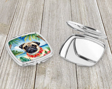 Load image into Gallery viewer, Pug Luau Compact Mirror – Stylish Purse Mirror with Artistic Covers