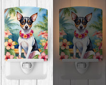 Load image into Gallery viewer, Rat Terrier Luau Ceramic Night Light