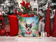 Load image into Gallery viewer, Rat Terrier Luau Throw Pillow - 14x14 Decorative Pillow – Art for Your Home &amp; Patio