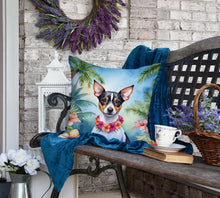 Load image into Gallery viewer, Rat Terrier Luau Throw Pillow