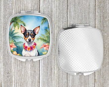 Load image into Gallery viewer, Rat Terrier Luau Compact Mirror – Stylish Purse Mirror with Artistic Covers
