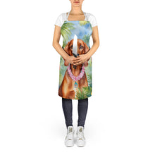 Load image into Gallery viewer, Redbone Coonhound Luau Apron – Artist-Designed Kitchen, BBQ &amp; Craft Apron