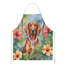 Load image into Gallery viewer, Redbone Coonhound Luau Apron – Artist-Designed Kitchen, BBQ &amp; Craft Apron