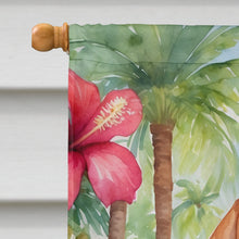 Load image into Gallery viewer, Redbone Coonhound Luau House Flag