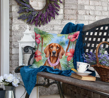 Load image into Gallery viewer, Redbone Coonhound Luau Throw Pillow