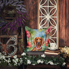 Load image into Gallery viewer, Redbone Coonhound Luau Throw Pillow