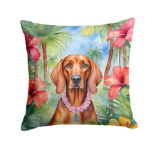 Load image into Gallery viewer, Redbone Coonhound Luau Throw Pillow