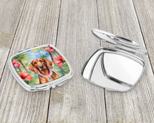 Load image into Gallery viewer, Redbone Coonhound Luau Compact Mirror – Stylish Purse Mirror with Artistic Covers